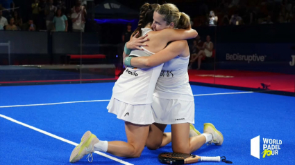 Paula Josemaría y Ari Sánchez celebran el título en Valencia