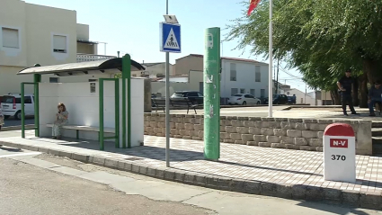 Parada de autobús en Lobón