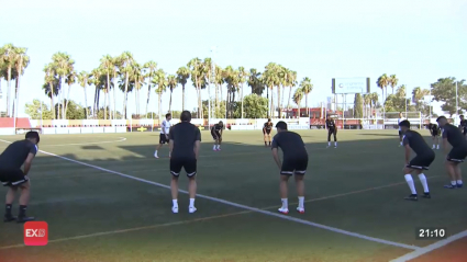 Entrenamiento de la UD Montijo