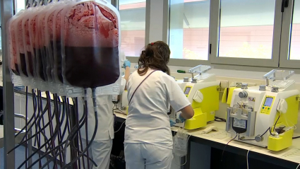 Recogida de muestra en el Banco de Sangre de Extremadura