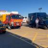 Voluntarios portugueses hacen parada en Extremadura de camino a Valencia