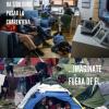 Dos imágenes comparan el confinamiento en un hogar y en un campo de refugiados