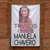 Cartel 'Todos con Manuela Chavero' en Monesterio