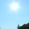 Imagen del sol brillando con temperaturas récord en la región