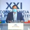 Fernández Vara en rueda de prensa tras la conferencia de Presidentes