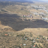 Imagen aérea del incendio forestal en Plasencia