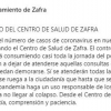 Comunicado del centro de salud de Zafra