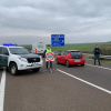 Control de la Guardia Civil en Calzadilla de los Barros, esta mañana