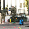 Militares de la Brigada XI de Extremadura desinfectando la residencia de mayores de Villalba de los Barros