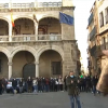 Cacerolada en la Plaza Mayor de Plasencia