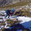 Imagen del rescate de la senderista en la sierra de Guijo de Santa Bárbara