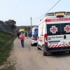 Lugar del accidente entre Zahínos y Oliva de la Frontera