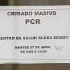 Cribado masivo en Aldea Moret, Cáceres