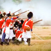 Un momento de la recreación histórica de la batalla de la Albuera