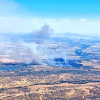 Imagen del incendio capturada desde el helicóptero Halcón