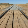 Traviesas de madera en el tramo Usagre-Llerena, ya renovadas