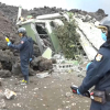 Casa derrumbada por la colada en La Palma