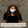 Irene de Miguel, en la rueda de prensa de la Junta de Portavoces