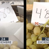 Las mismas uvas costaban 3,80 euros en noviembre y 4,80 euros/kg en diciembre