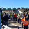 Tractores en la Nacional y manifestantes ocupando la autovía EX-A2