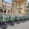 Las 30 motos de la Guardia Civil de tráfico estacionadas en Trujillo