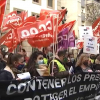 Manifestación de los sindicatos contra la inflación.