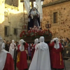 La procesión del Buen Fin, saliendo de la concatedral de Santa María