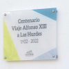 Placa conmemorativa del viaje del rey Alfonso XIII a la comarca de las Hurdes en 1922