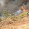 Bomberos trabajando en Las Hurdes