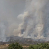Panorámica del incendio en Casas de Miravete.