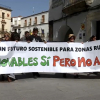 Manifestación en Montánchez contra el parque eólico