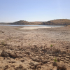 Imagen de la sequía que castiga a la playa de interior de Casas de Don Pedro