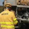 Efectivos del INFOEX trabajando en un incendio