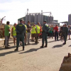 Protesta aceituneros en Acenorca Montehermoso