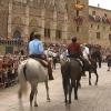 Caballistas y jinetes en Guadalupe por el día de la Hispanidad