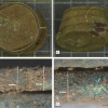 Monedero de lino de época romana encontrado en Mérida