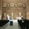 Preparativos del acto en el Museo Romano