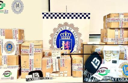 Artículos intervenidos en Badajoz