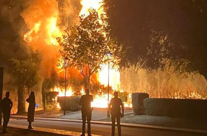 Incendio en La Garrovilla