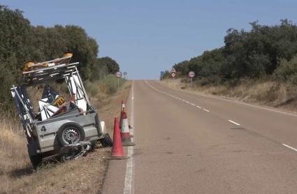 Atropello de un operario de carreteras en Cheles