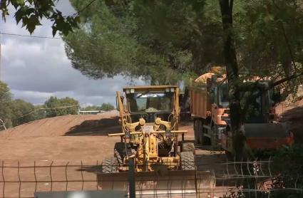 Obra de los nuevos aparcamientos del Parque del Príncipe