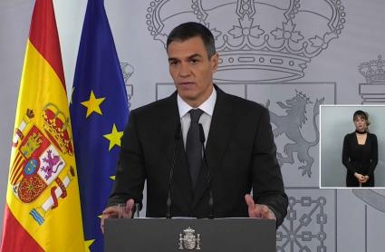 Declaración institucional de Pedro Sánchez