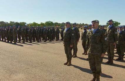 Parte desde Badajoz un segundo contingente de la Brigada Extremadura XI con destino a Valencia