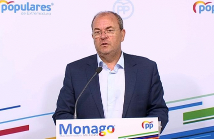 José Antonio Monago en rueda de prensa