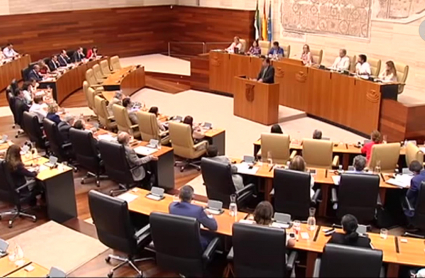 Imagen de un Pleno de la Asamblea de Extremadura