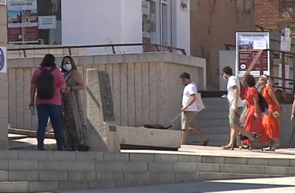 Turistas en Cáceres