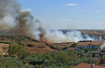 Imagen del incendio en Cañaveral
