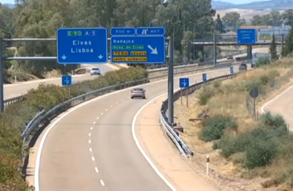 Autovía A-5 a la altura de Badajoz