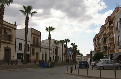 calle céntrica de la localidad pacense de Aceuchal