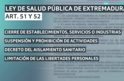 Extracto de la Ley de Salud Pública de Extremadura